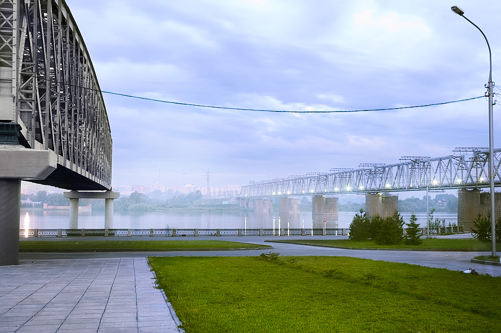 Город Новосибирск - Город Новосибирск - Утро над рекой в парке Городское начало