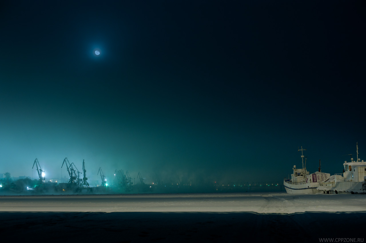 Город Новосибирск - Туман над Обью - Виды зимнего Новосибирска
