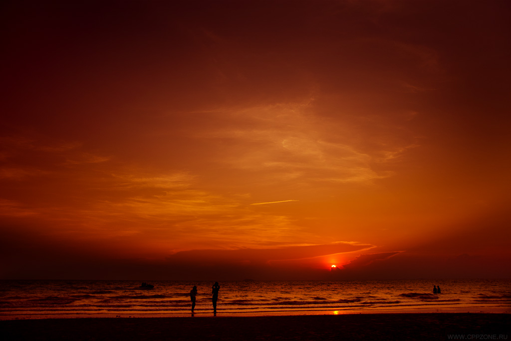 Скрытый альбом для ненужных фотографий  - Паттайя Таиланд . Закат на море. Фотограф в Паттайе (Thailand Pattaya)