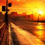 Город Новосибирск - Город Новосибирск - Утреннее солнце над коммунальным мостом