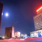 Гостиница Сибирь - Виды ночного Новосибирска
